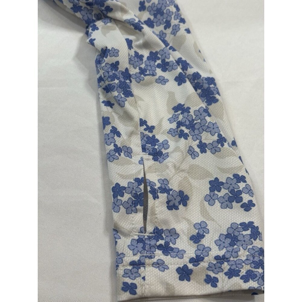 Straight Down Women Ava Quarter Zip Size XS Blue Floral - Picture 7 of 9